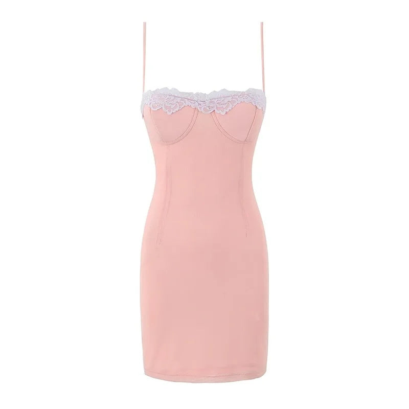 Vestido mesh/encaje