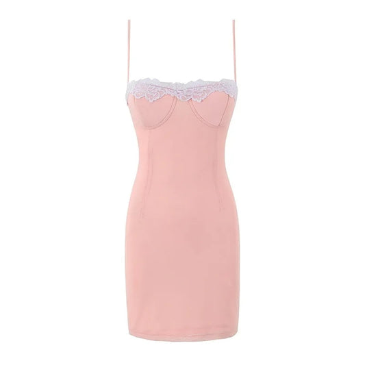 Vestido mesh/encaje