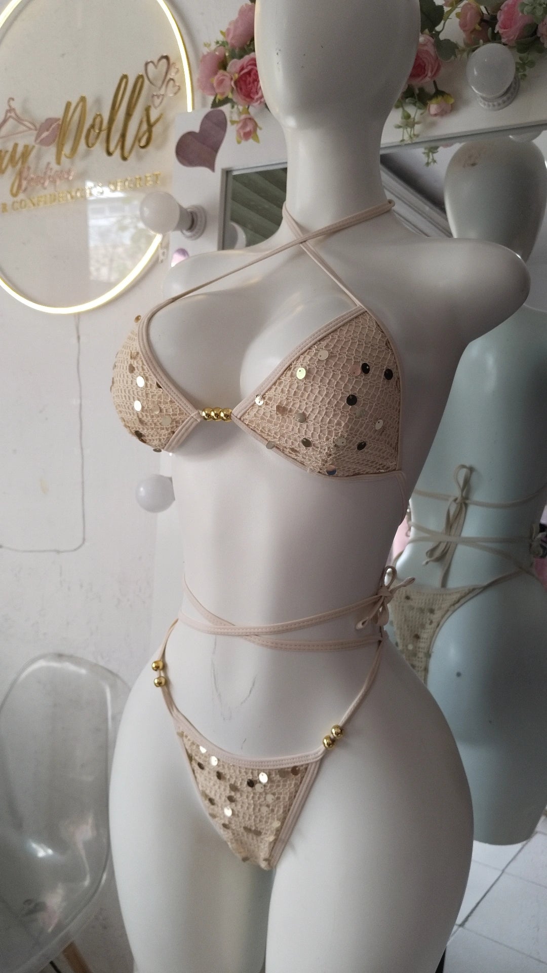 Bikini tejido lentejuelas