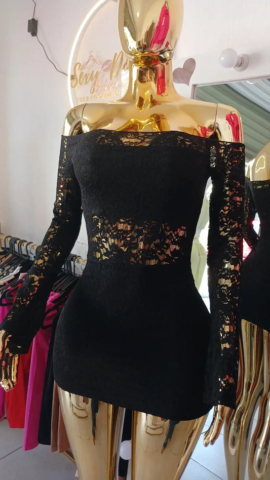 Vestido encaje transparente