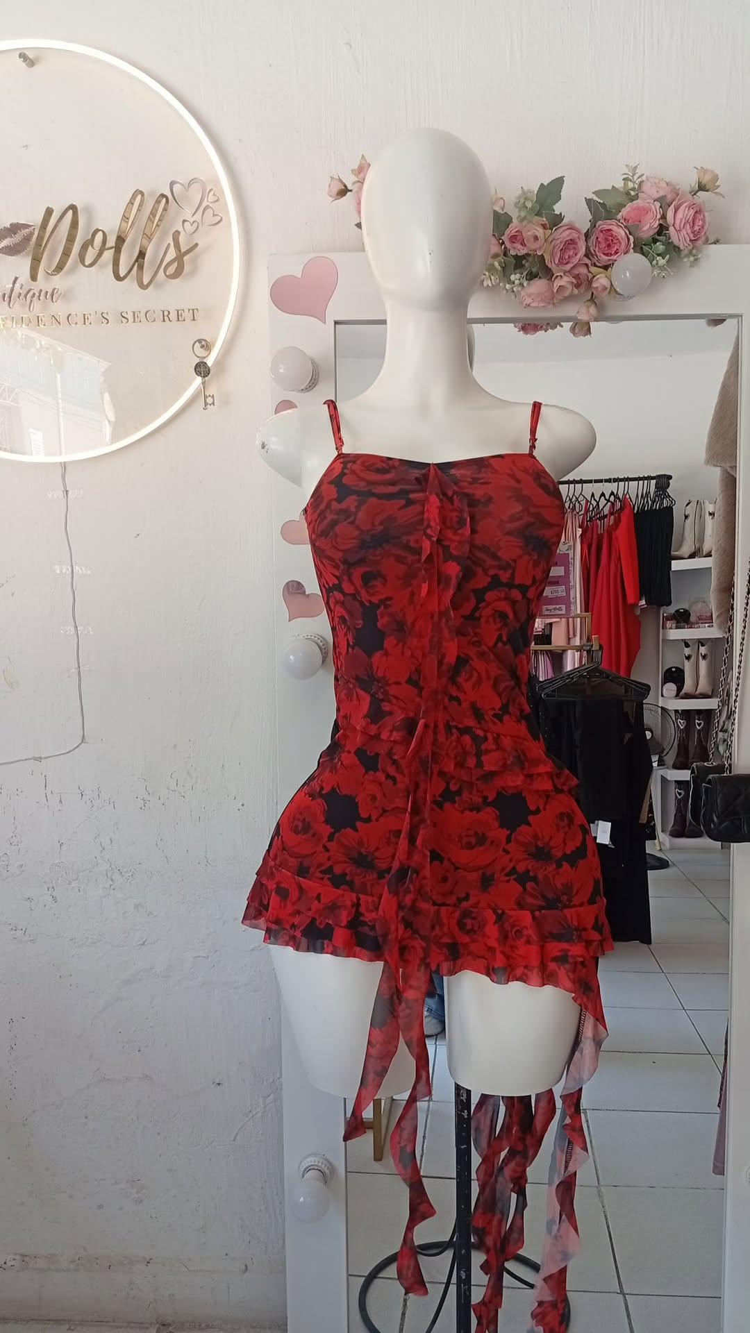 Vestido flores con olanes