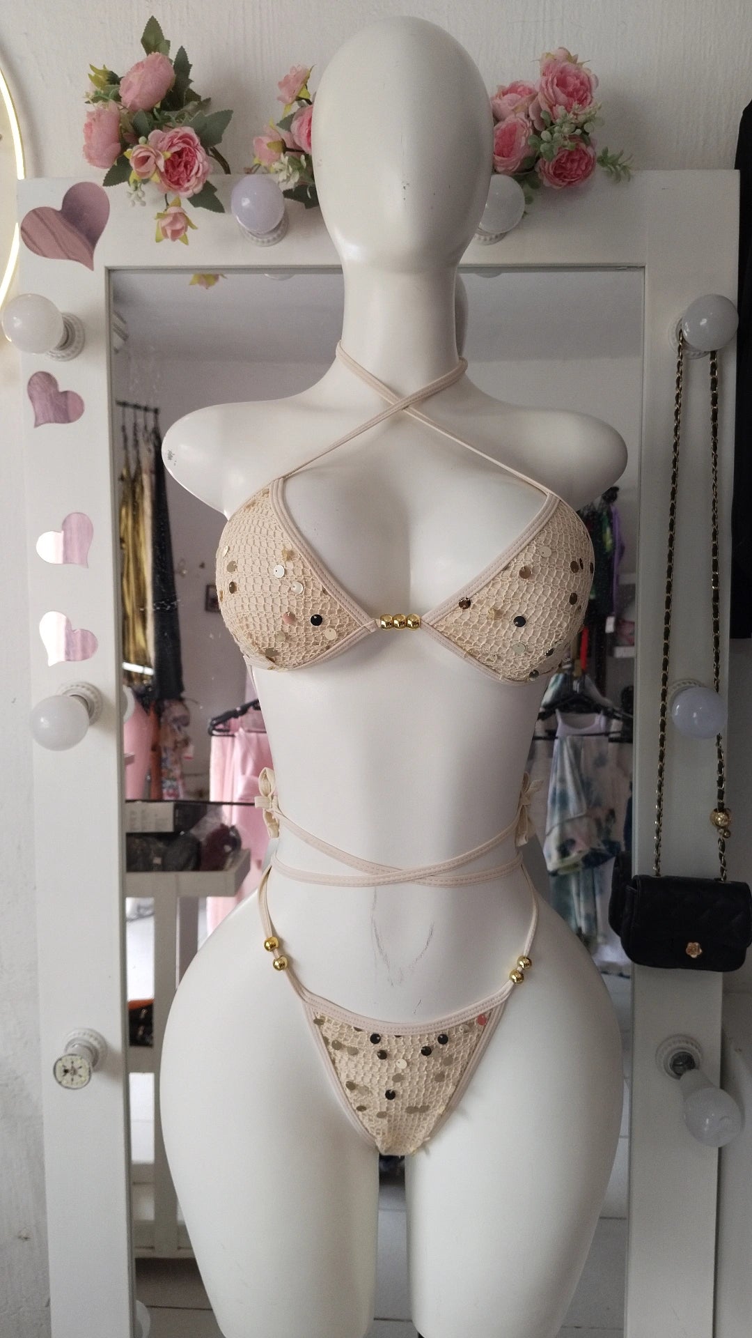 Bikini tejido lentejuelas